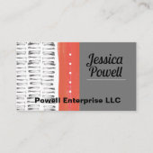 Muster grau weiß und orange moderne chic künstleri visitenkarte (Vorderseite)