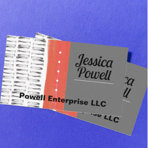 Muster grau weiß und orange moderne chic künstleri visitenkarte