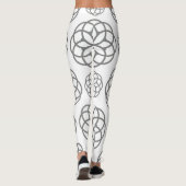 Muster Gray Geometric Circles Moderne, stilvolle Leggings (Rückseite)