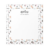 Muster-Grenzen mit Personalisiertem Namen Notizblock (Vorderseite)