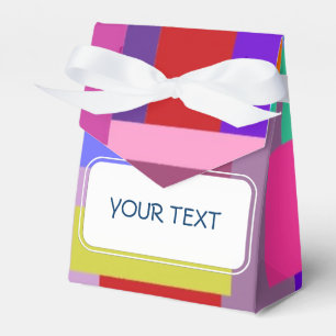 Muster - große Streifen gefärbt + Ihr Text Geschenkschachtel