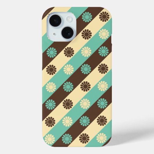 Muster grün, creme, braun, Case-Mate iPhone hülle (Rückseite)