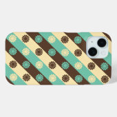 Muster grün, creme, braun, Case-Mate iPhone hülle (Rückseite (Horizontal))
