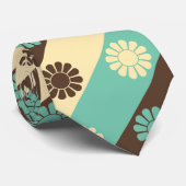 Muster grün, creme, braun, krawatte (Gerollt)