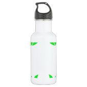 Muster-Grün der Blumen-5 Trinkflasche (Rückseite)
