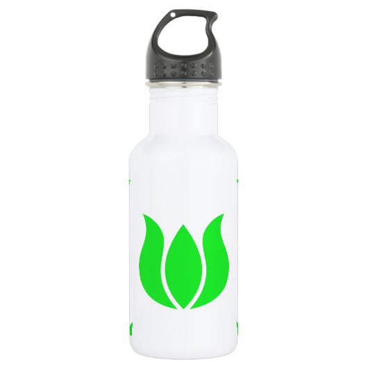 Muster-Grün der Blumen-5 Trinkflasche (Vorderseite)