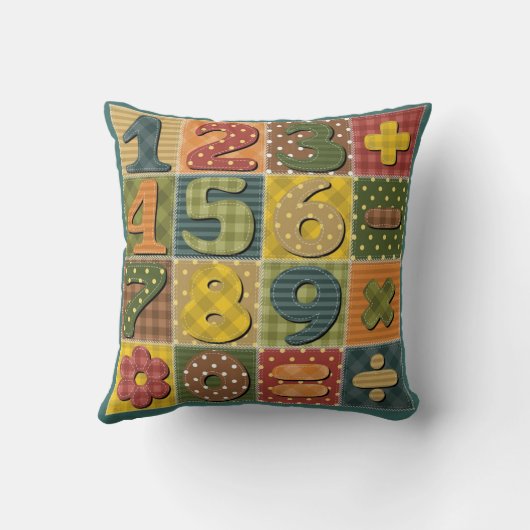 Muster Grundlegendes numerisches Muster Kissen (Rückseite)