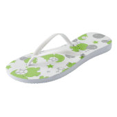 Muster grüner Elefanten, Niedliche Elefanten, Ster Badesandalen (Schrägansicht)