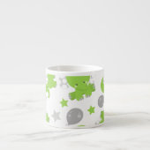 Muster grüner Elefanten, Niedliche Elefanten, Ster Espressotasse (Vorderseite)