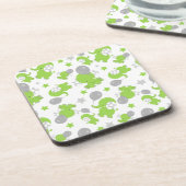 Muster grüner Elefanten, Niedliche Elefanten, Ster Getränkeuntersetzer (Linke Seite)