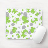 Muster grüner Elefanten, Niedliche Elefanten, Ster Mousepad (Mit Mouse)