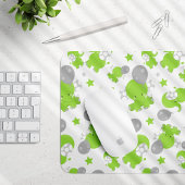 Muster grüner Elefanten, Niedliche Elefanten, Ster Mousepad