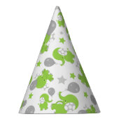 Muster grüner Elefanten, Niedliche Elefanten, Ster Partyhütchen (Rechts)