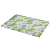 Muster grüner Elefanten, Niedliche Elefanten, Ster Schneidebrett (Ecke)