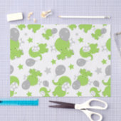 Muster grüner Elefanten, Niedliche Elefanten, Ster Seidenpapier (Handwerk)