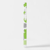 Muster grüner Elefanten, Sterne, Ihr Name iPhone Hülle (Linke Seite)