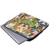 Muster Haustiere Hunde Leber Laptopschutzhülle (Vorne Knopf)