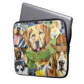 Muster Haustiere Hunde Leber Laptopschutzhülle (Vorderseite Links)