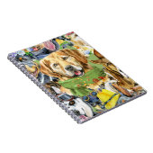 Muster Haustiere Hunde Leber Notizblock (Rechte Seite)