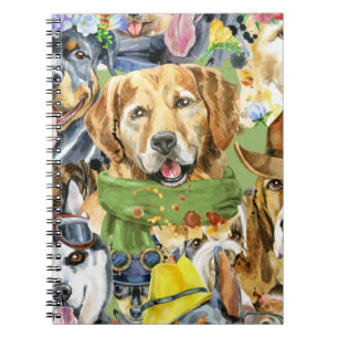 Muster Haustiere Hunde Leber Notizblock