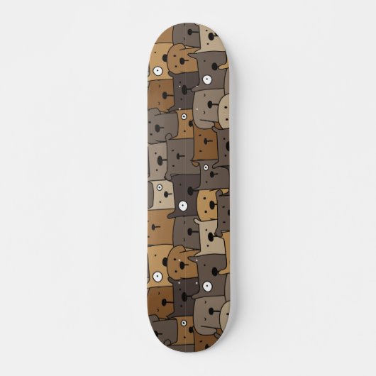 Muster Haustiere Niedliche Hunde Lover Skateboard (Vorne)