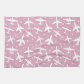 Muster hellrosa und weiße Luftfahrt Geschirrtuch (Horizontal)