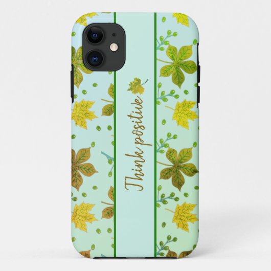 Muster Herbst verlässt iPhone Case (Rückseite)
