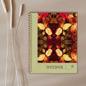 Muster Herbst verlässt SpiralNotebook Notizblock
