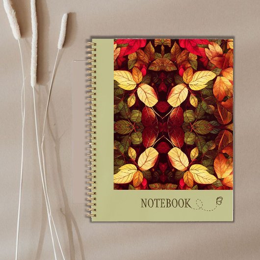 Muster Herbst verlässt SpiralNotebook Notizblock