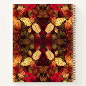 Muster Herbst verlässt SpiralNotebook Notizblock (Rückseite)