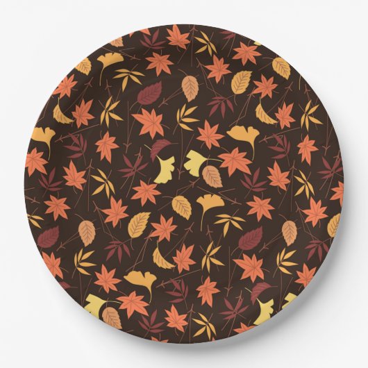 Muster-Herbstpapier-Teller Pappteller (Vorderseite)