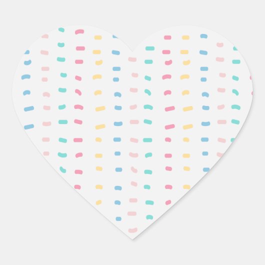 Muster Herz-Aufkleber (Vorderseite)