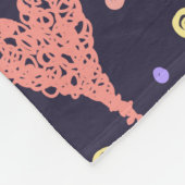 Muster Herz farbenfrohe Girly Moderne Niedlich Fleecedecke (Ecke)