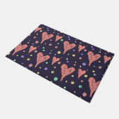 Muster Herz farbenfrohe Girly Moderne Niedlich Fußmatte (Schrägansicht)