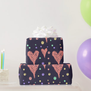 Muster Herz farbenfrohe Girly Moderne Niedlich Geschenkpapier