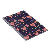 Muster Herz farbenfrohe Girly Moderne Niedlich    Notizblock (Rechte Seite)