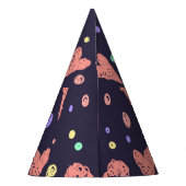 Muster Herz farbenfrohe Girly Moderne Niedlich Partyhütchen (Rückseite)