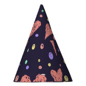 Muster Herz farbenfrohe Girly Moderne Niedlich Partyhütchen (Rechts)