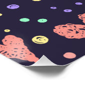 Muster Herz farbenfrohe Girly Moderne Niedlich Poster (Ecke)