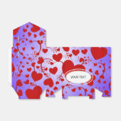 Muster - Herz für Liebe rot + Farbe & Text Geschenkschachtel (Ungefaltet)
