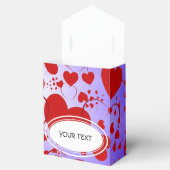 Muster - Herz für Liebe rot + Farbe & Text Geschenkschachtel (Geöffnet)
