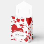 Muster - Herz für Liebe rot + Farbe & Text Geschenkschachtel (Geöffnet)