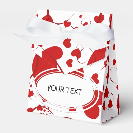 Muster - Herz für Liebe rot + Farbe & Text Geschenkschachtel (Vorderseite)