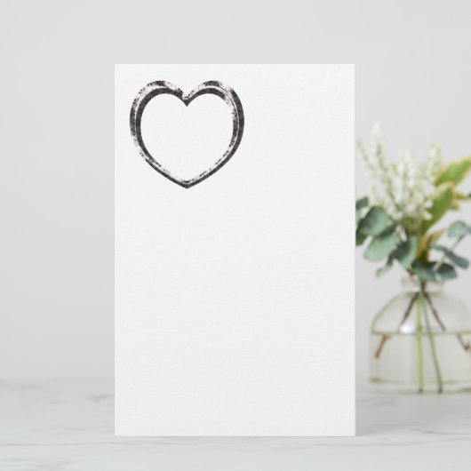 Muster Herz individuell  Briefpapier (Stehend Vorderseite)