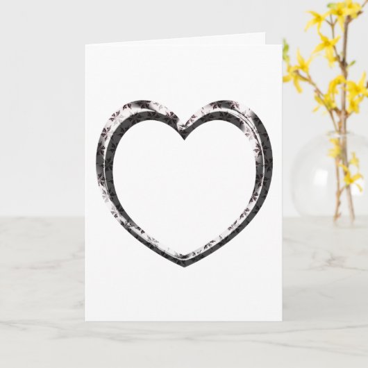 Muster Herz individuell Karte (Gelbe Blume)