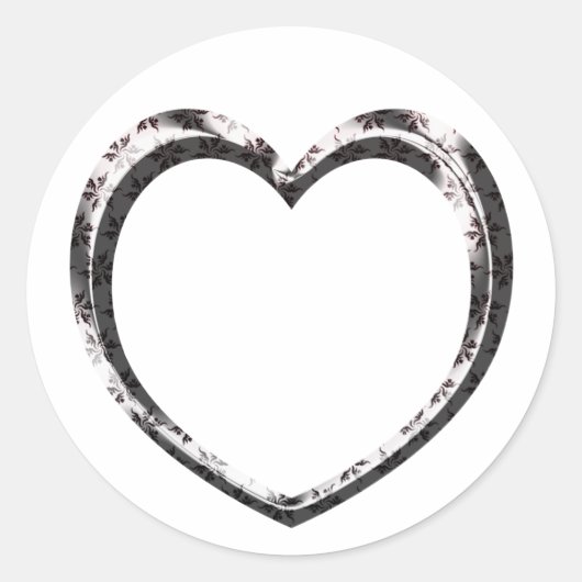 Muster Herz individuell Runder Aufkleber (Vorderseite)