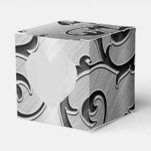 Muster Herz-Liebhaber Box mit Silver und Black Cur Geschenkschachtel