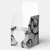 Muster Herz-Liebhaber Box mit Silver und Black Cur Geschenkschachtel (Geöffnet)