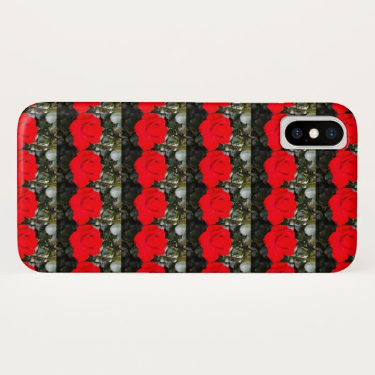 Muster hinterer Rote Rosen Case-Mate iPhone Hülle (Rückseite (Horizontal))