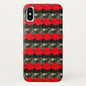 Muster hinterer Rote Rosen Case-Mate iPhone Hülle (Rückseite)